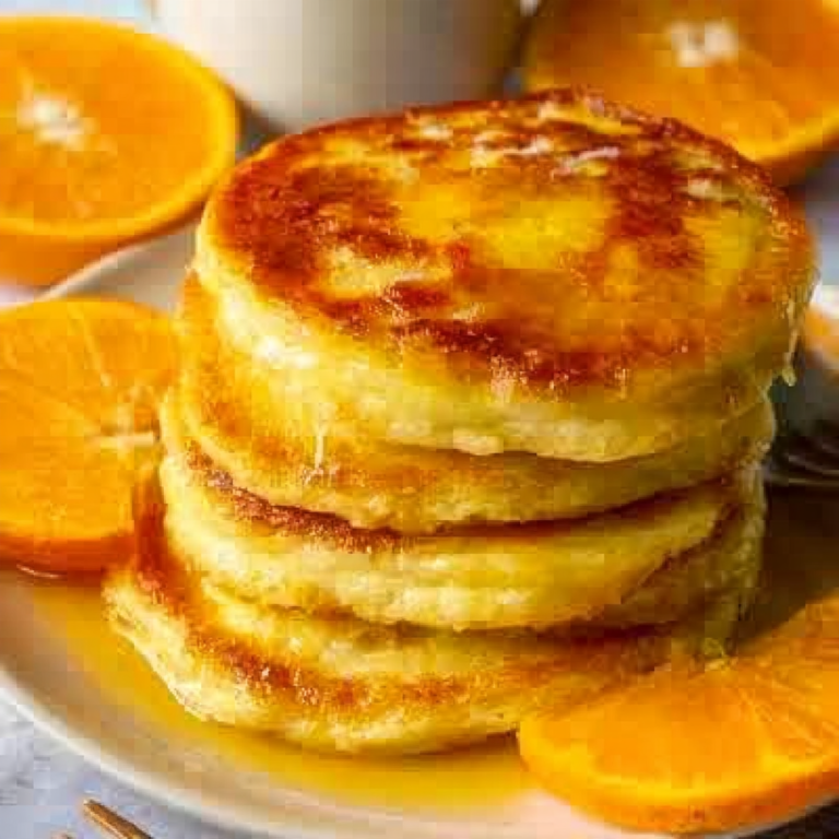 Ricotta Pancakes with Orange Syrup