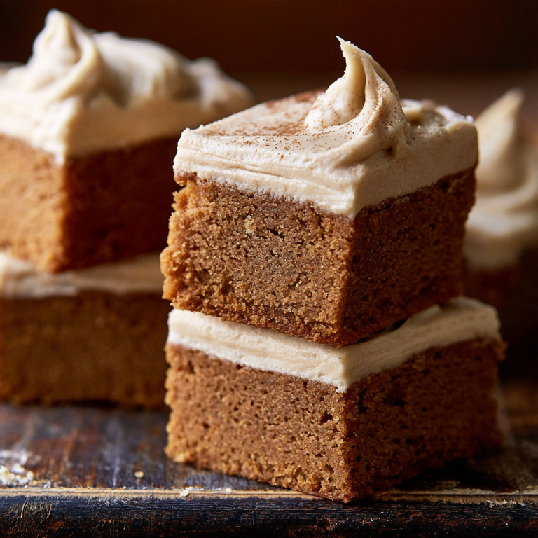 Frosted Gingerbread Brownies