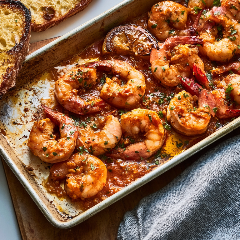 Quick Broiled Shrimp With Harissa and Beer Recipe