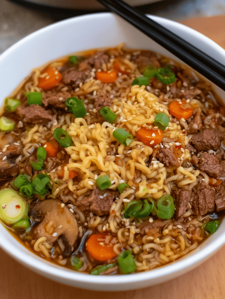 Slow Cooker Beef Ramen – Easy Asian-Inspired Dinner