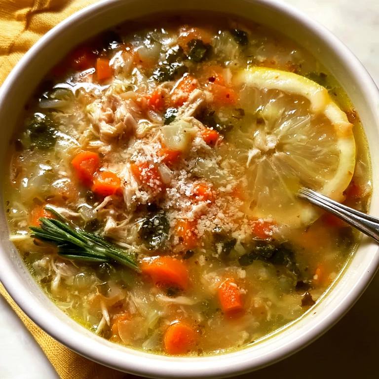 Lemon Rosemary Chicken Soup